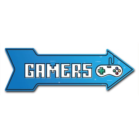 Signmission Gamers Arrow Decal Funny Home Decor 30in Wide D-A-10-999856